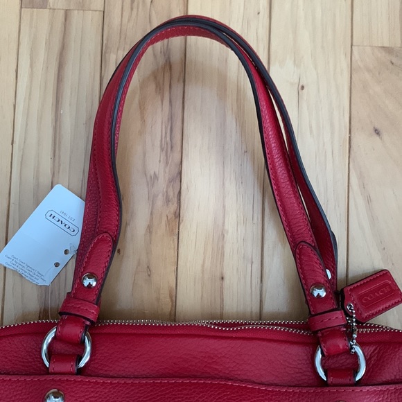 Coach red satchel handbag - Picture 2 of 16